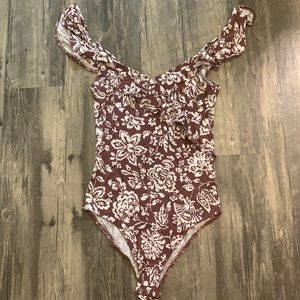 Red wine colored bodysuit NWOT
